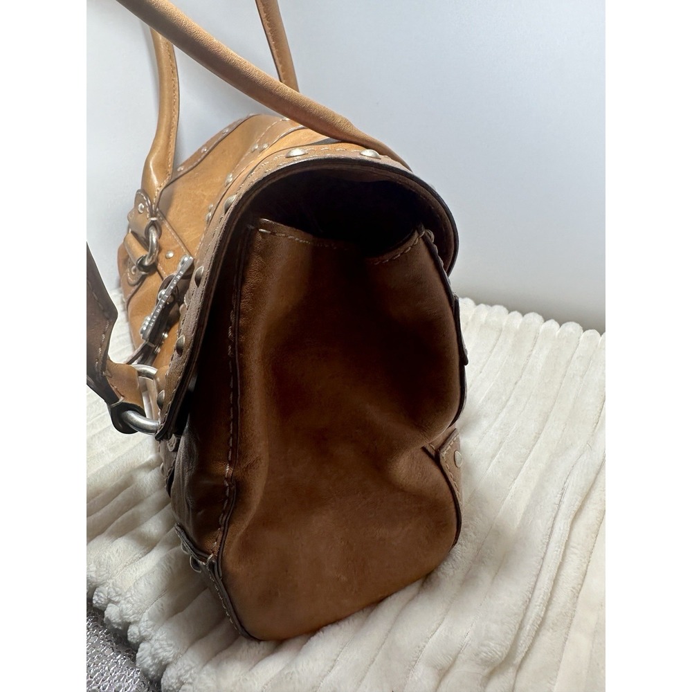 Michael Kors Vintage Astor Leather Purse & Wallet set Caramel Colored w. Silver - Picture 4 of 12